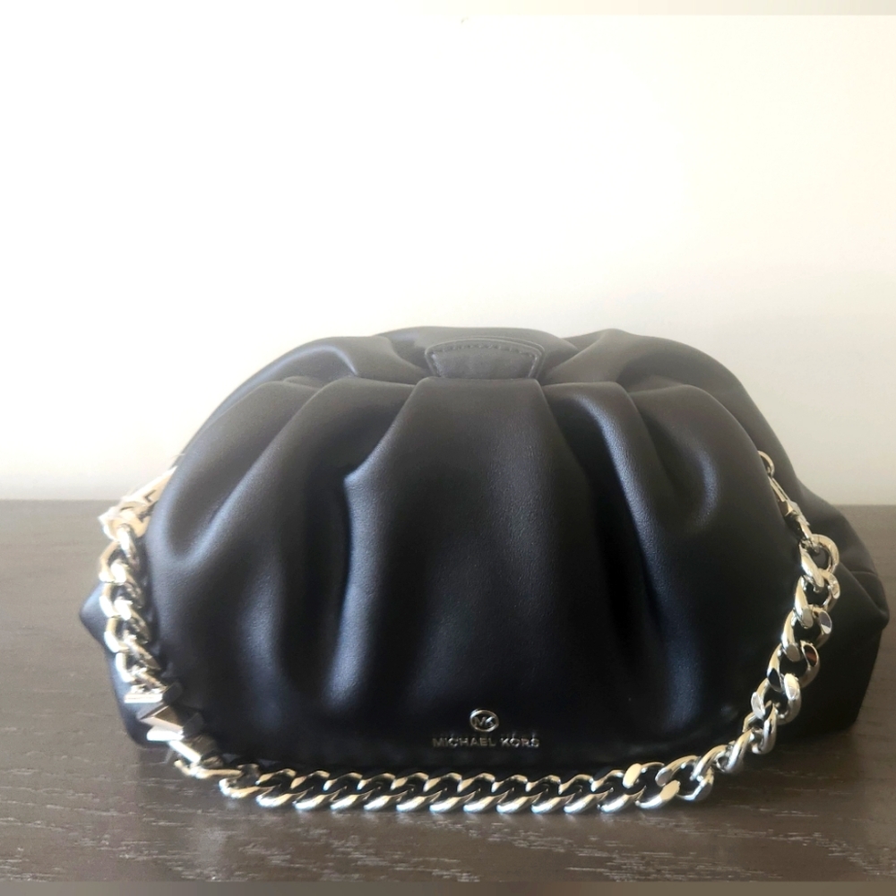BNWT Michael Kors Black Nola Clutch